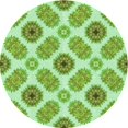 thumbnail image 1 of Ahgly Company Machine Washable Indoor Round Transitional Pastel Green Area Rugs, 4' Round, 1 of 7