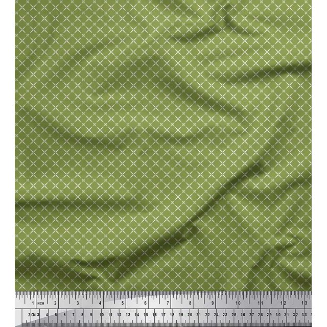 Soimoi Velvet Fabric Geometric Small Fabric Prints by Yard 58 Inch Wide