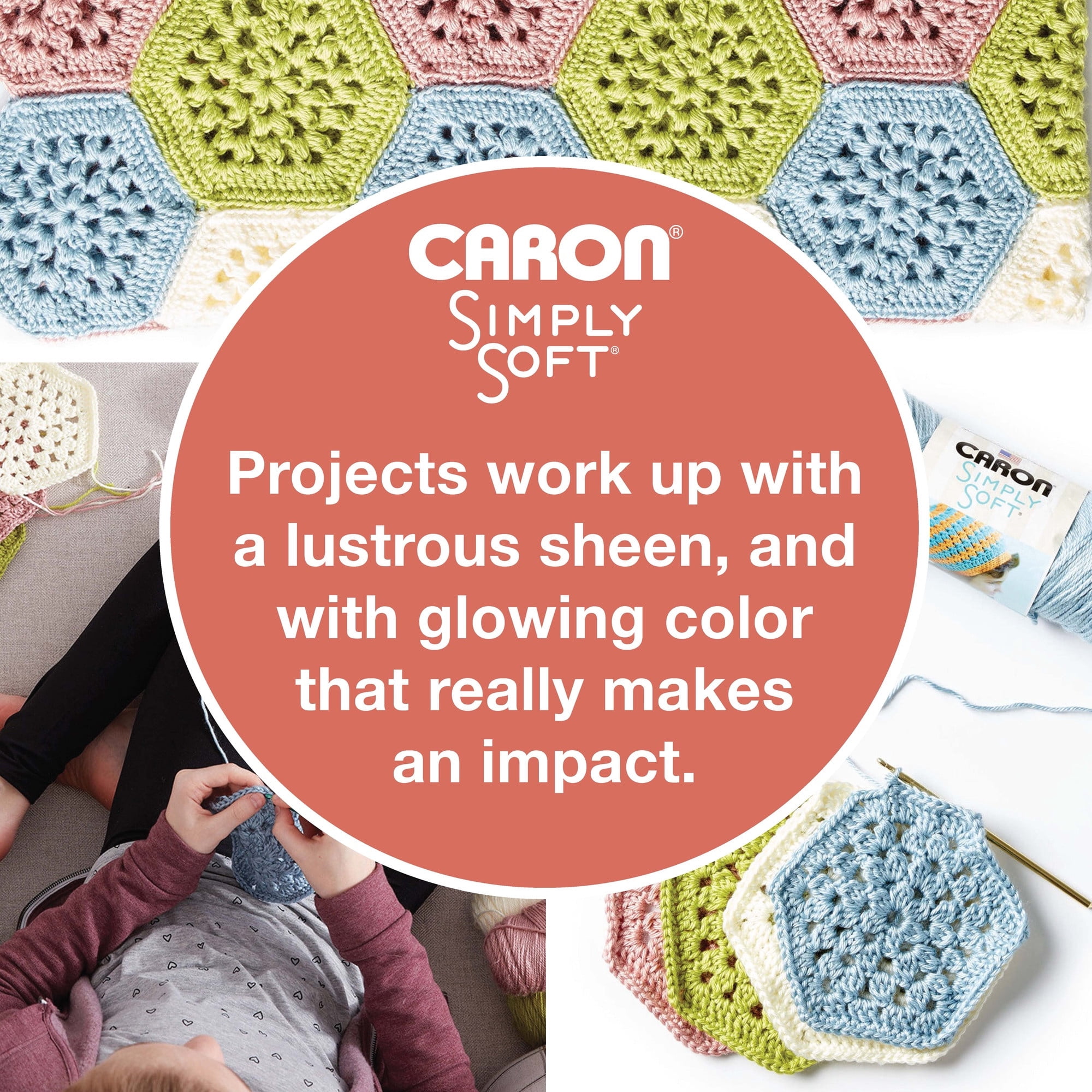 Caron® Fil Simply Soft®, Acrylique #4 Moyen, 6oz/170g