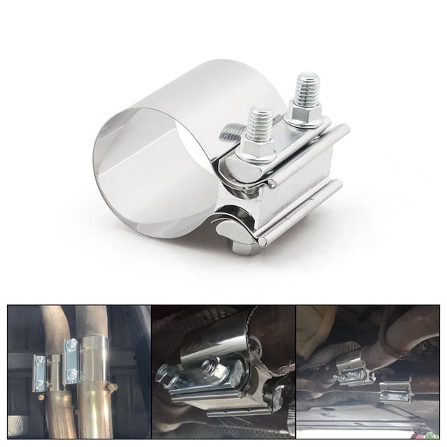 Lefu Adjustable Stainless Steel DIY Exhaust Muffler Connector Sleeve Clamp