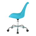 thumbnail image 4 of Pemberly Row Teal Blue Office Chair with Pneumatic Chrome Base, 4 of 5