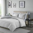 thumbnail image 1 of Madison Park Hayden Reversible Stripe Duvet Cover Mini Set Grey Twin, 1 of 4