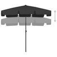 thumbnail image 4 of vidaXL Parasol Extérieur Hauteur Réglable Inclinable pour Jardin, 4 of 6