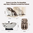 thumbnail image 3 of MassaMAX 2025 Version 3D Full Body Massage Chair, Zero Gravity Recliner with SL Track, Heating Function, Beige/Brown, 3 of 8