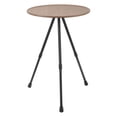 thumbnail image 1 of Folding Camping Round Table, Liftable Aluminum Alloy Portable Picnic Camping Table  Bracket Design Convenient  For Home For RV Equipment Supplies Wood Grain Color, 1 of 8