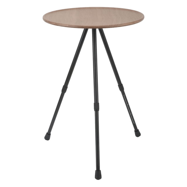 Folding Camping Round Table, Liftable Aluminum Alloy Portable Picnic Camping Table Bracket Design Convenient For Home For RV Equipment Supplies Wood Grain Color