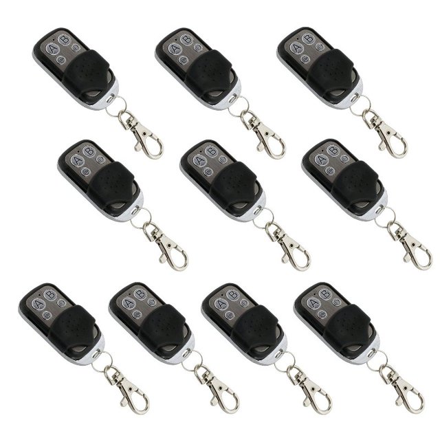 ALEKO 10LM124 Télécommande pour Ouvre-Portail Émetteur de Télécommande 4 Canaux 10 Pcs