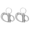 thumbnail image 1 of KAKOWELY rope end snap hook 2pcs Rope End Snap Hook Quick Release Carabiner Mini Shackle Shackles Swivel Shackle Stainless Steel Quick Release Spring Shackle For Sailboats, 1 of 4