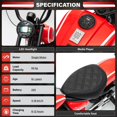 thumbnail image 4 of VOLTZ TOYS BMW R 18 Style 24V Kids Ride-On Motorcycle, Electric Motorized Cruising Toy Bike with Twist Throttle, Hand Brake Lever, Detachable Training Wheels, Red, 4 of 9