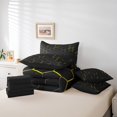 thumbnail image 5 of YST Yellow Honeycomb Print 7 Piece Bed in a Bag, Twin Geometric Bed Set, Modern Abstract Bedding Comforter Sheet Set, 5 of 5