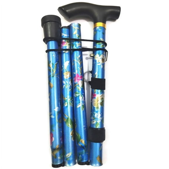 JUNWELL Walking Canes for Women Men Walking Stick Adjustable Heights - Self Standing Folding Cane Portable Collapsible Cane