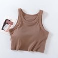 thumbnail image 2 of Timegard Camisoles pour Femmes Côtelées d'Été à Col Rond Sans Manches Confortables Courtes avec Soutien-Gorge Intégré, 2 of 6