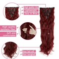 thumbnail image 3 of Wig Wavy Curly Full Head Clip In On Double Weft Hair Extensions, wig for Women, 3 of 3