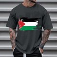 thumbnail image 4 of T-Shirts à Col Rond pour Hommes Séchage Rapide Imprimé Polyester, Coupe 3D Col Rond Haut Athlétique pour Gym, Course, Cyclisme & Décontracté, 4 of 5