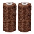 thumbnail image 1 of Unique Bargains Fil Ciré en Polyester Brun, 55 Verges, Lot de 2, 1 of 6