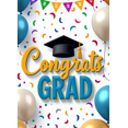 thumbnail image 3 of Graduation Party Supplies Congrats Grad Banner Backdrop Background with Balloons and Confetti Decorations for Graduation Ceremony Celebration Classroom Event, 3 of 3