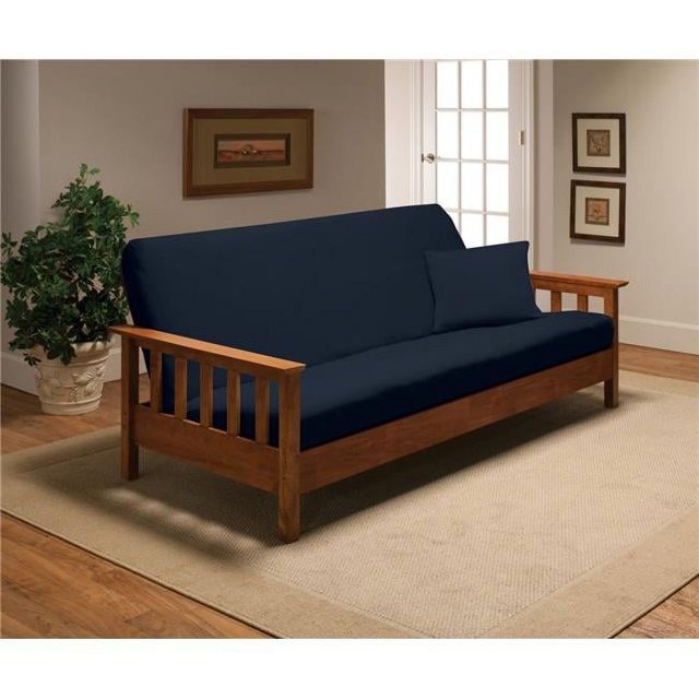 Madison JER-FUT-NY Housse de Futon en Jersey Extensible, Marine