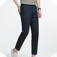 thumbnail image 4 of Summer Savings Mrasaso Men Pants, Man Solid Color Straight Barrel Pockets Button Full Length Pants, 4 of 4