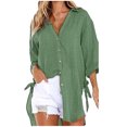 thumbnail image 1 of Birdeem T-Shirt Décontracté Mode Femme Col en V Manches Courtes Ample, 1 of 1