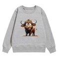 thumbnail image 4 of Chandail à Capuchon pour Grands Garçons, Couverture Portable pour Enfants, Chandail à Capuchon pour Filles, Automne et Hiver, Mignon Imprimé Vache, Col Rond, Manches Longues, Chandail Décontracté Sans Capuchon, 4 of 4