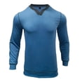 thumbnail image 4 of T-Shirt de Base à Col en V pour Hommes Tendance Décontractée Ample Manches Longues pour Affaires Extérieures, 4 of 6