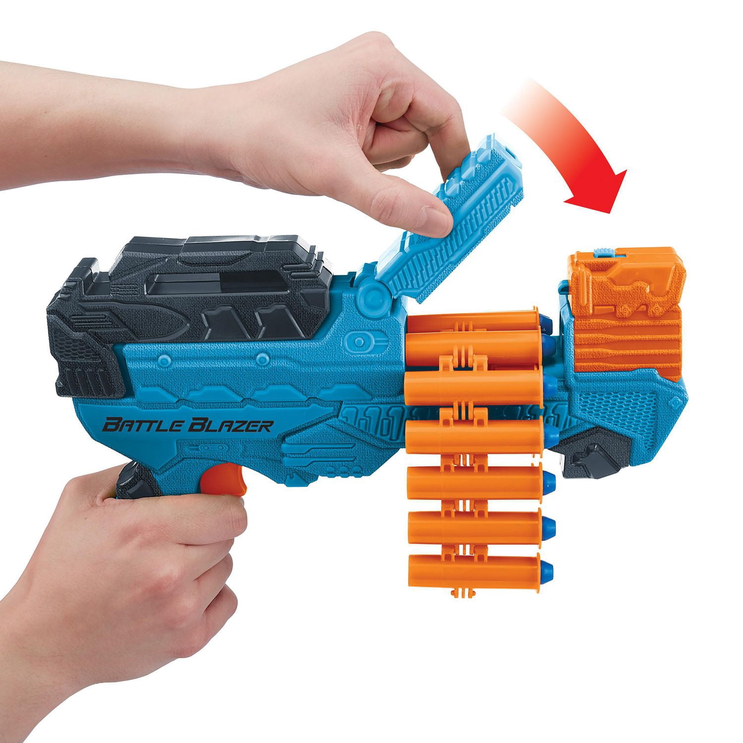 Adventure Force Battle Blazer lance-fléchettes à courroie, Action continue avec courroie ajustable de 12 fléchettes, Inclut 12 fléchettes Accu-Blast, Portée jusqu’à 24 MÈTRES, Âges 8+