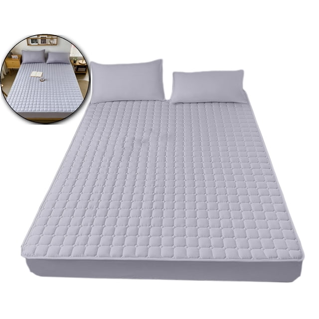 Dvruxg Full Mattress Pads Fitted, Mattress Cover Padded, Quilted Mattress Pad, Bed Mattress Cover, Machine Washable Mattress Protector, Mattress Cover(Gray)