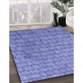 thumbnail image 3 of Ahgly Company Tapis d'Intérieur Lavable en Machine Carré Bleu Denim, 6 Pieds Carré, 3 of 7