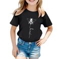 thumbnail image 1 of Haut Fille Chemise Banane Filles Mode Enfants Décontracté Imprimé Col Rond Ample Manches Courtes T-Shirt Haut, 1 of 4
