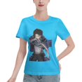 thumbnail image 1 of Women's Basic Short Sleeve T-Shirt Attacking Giant Levi Ackerman, 1 of 6