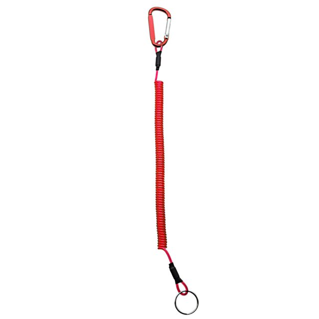 Corde Anti-Perte Rétractable avec Porte-Clés Mousqueton Antivol Ressort Enroulé Pinces de Pêche Anti-Perte de Sécurité Longe d'Accès Extérieur