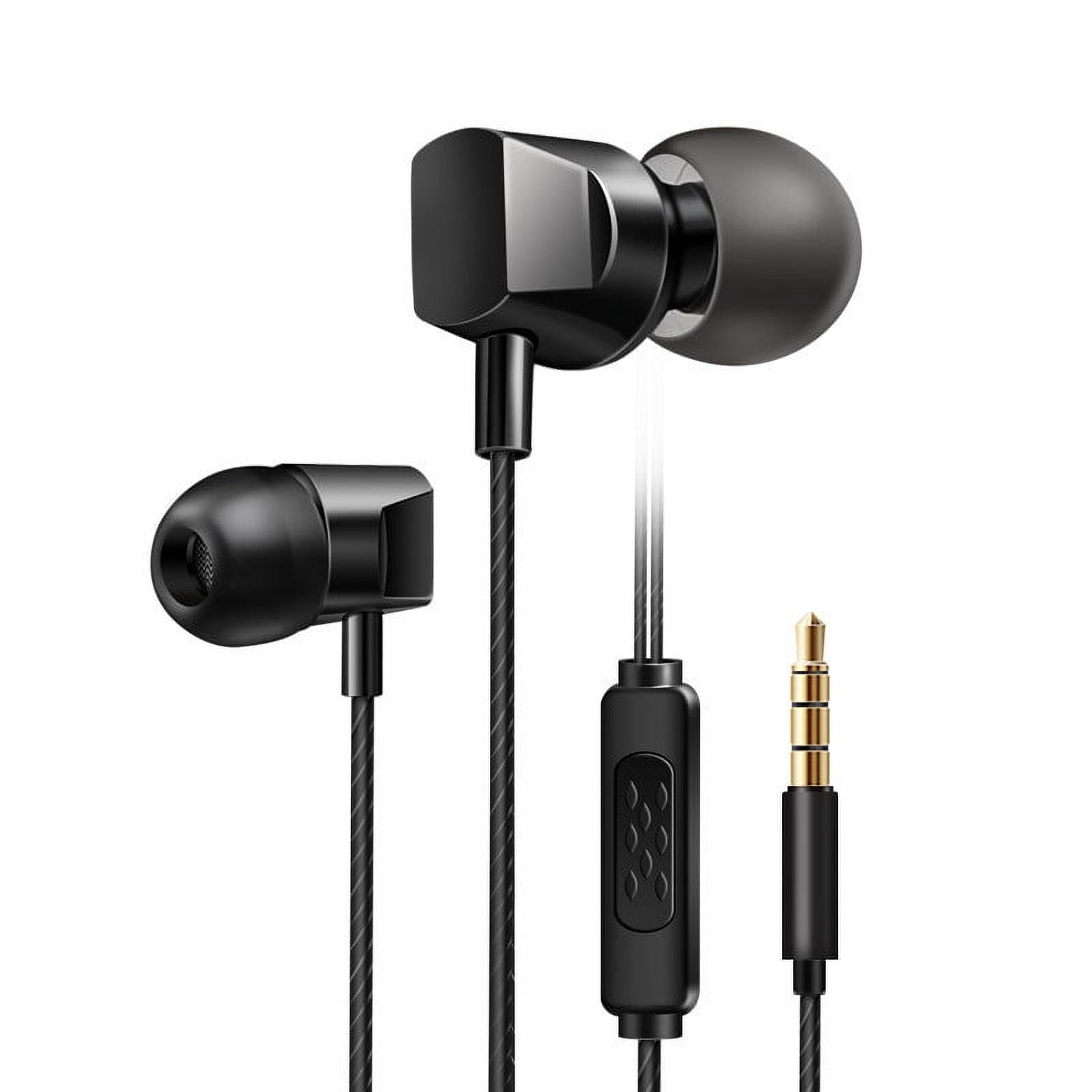 3Pcs Wired Earphones! Kadlawus In Ear Headphones with Mic, Heavy Bass Stereo Sound Metal Earbuds, 3.5mm Jack for Smartphone, Tablet, Computer, MP3