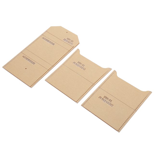 Acrylic Wallet Pattern, Clear And Transparent Lightweight And Portable Acrylic Templates For Leather, For Hand-made DIY Purse DIY Enthusiasts