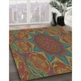 thumbnail image 3 of Ahgly Company Machine Washable Indoor Rectangle Transitional Brown Red Area Rugs, 3' x 5', 3 of 7