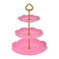 thumbnail image 3 of Cake Rack 3 Tiers Serving Tray Decor Decorative Wedding Party Décor Fruit Snack Plates Cup Cake Stand for Parties Celebration D, 3 of 8