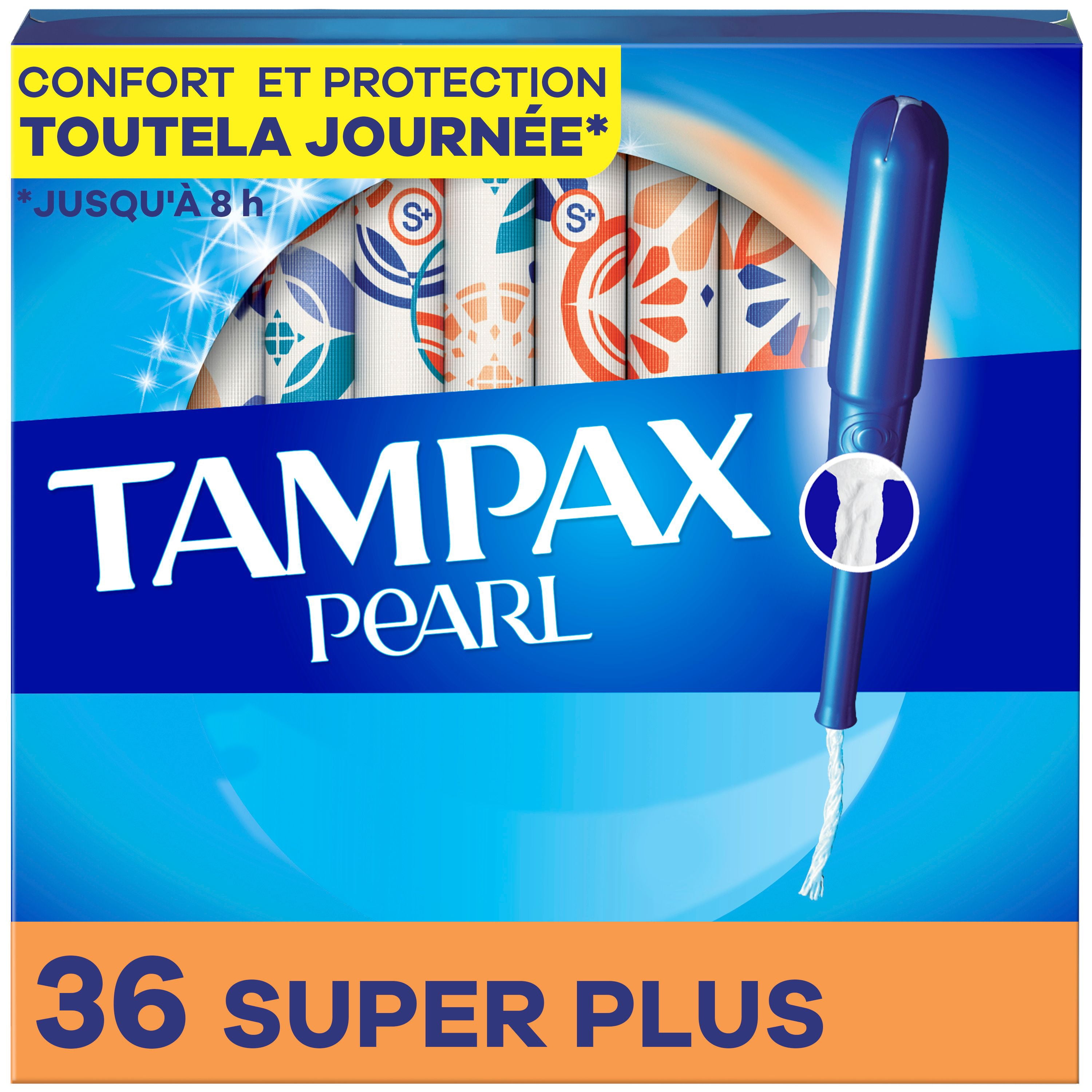 Tampax Pearl Tampons, with LeakGuard Braid, Super Plus Absorbency, Unscented18 count