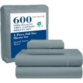 thumbnail image 1 of Softest Cotton Sheets Double Sheet Set Pc Set Thread Count Sateen Bedding Deep Pocket Sheets Cooling Sheets Double Size Sheets Breathable Bed Set (), 1 of 9