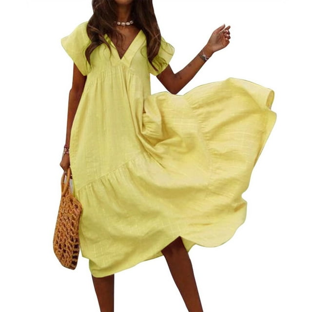 Robe Longue Maxi Décontractée Sans Manches pour Soirée Club