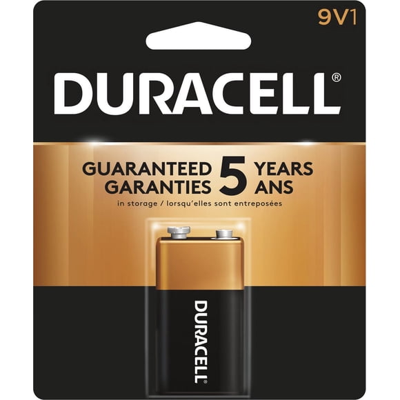Piles Coppertop Alcalines 9V de Duracell, Paquet de 1