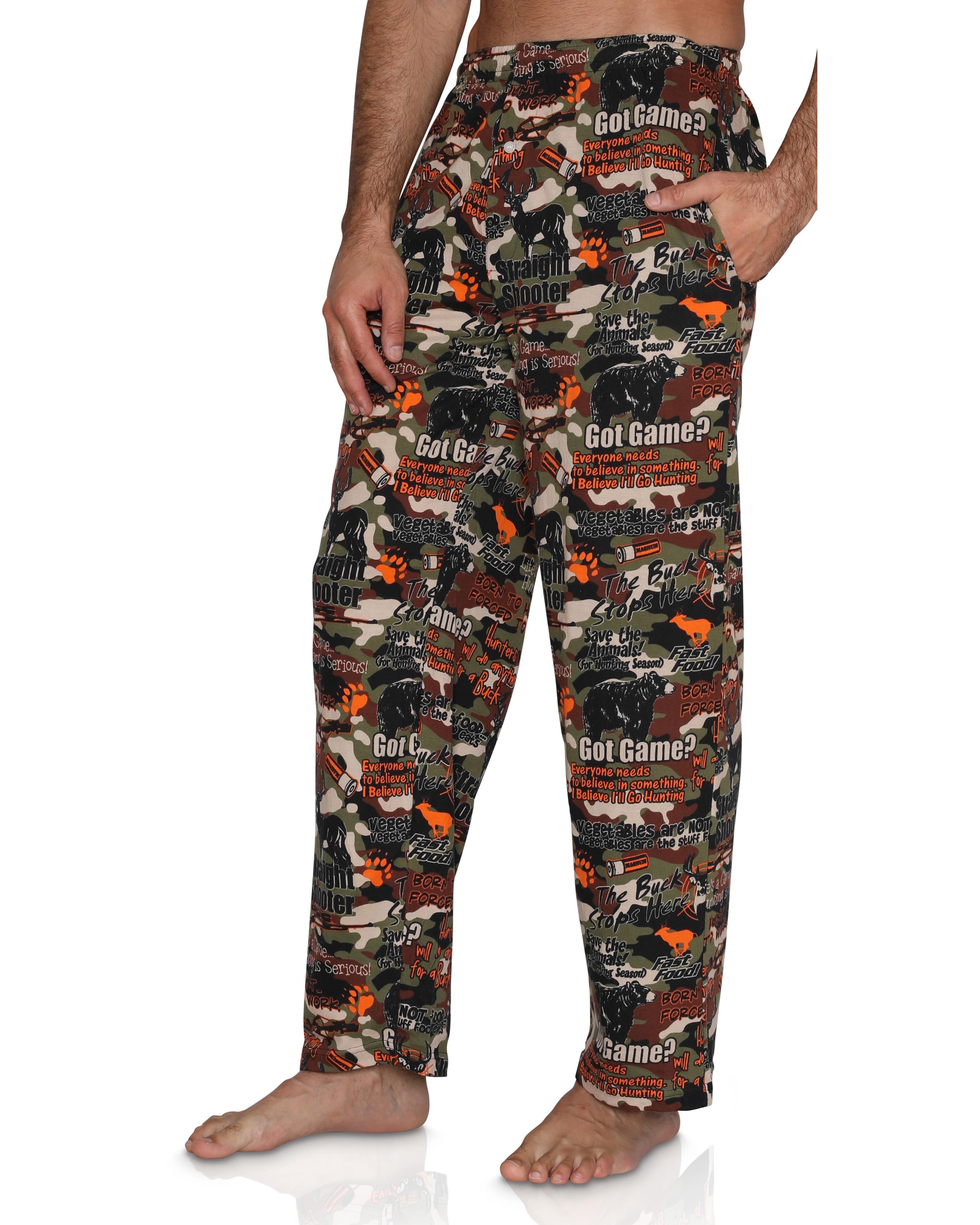 Fun Boxers Pantalon de Pyjama et de Détente pour Hommes à Imprimés Amusants de Pêche