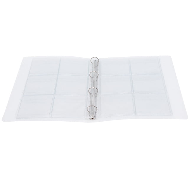 Classeur Transparent, Chemise de Rangement Livre de Rangement pour Badges Collection Tri des Pièces Livre de Collection Transparent 6 Pages pour Pièces pour Photos pour Badges Coque + Page Intérieure à 6 Trous, Coquille