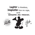 thumbnail image 1 of Le Rire Est Intemporel les Rêves Sont pour Toujours Citation Motivante Autocollant Mural Art Mural Autocollants Designs Autocollants en Vinyle pour la Maison Murs de la Maison Pièces Fenêtres Décoration de Chambre Taille (12x12 Pouces), 1 of 3