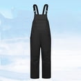 thumbnail image 2 of TIEVOSA Children's Ski Snow Pants Warm Overalls Snowboard Winter Pants（Black）, 2 of 3