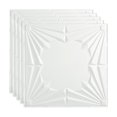 thumbnail image 1 of Fasade Art Deco Vinyl 2ft x 2ft Lay-In Ceiling Panel Matte White 5 Pack, 1 of 5