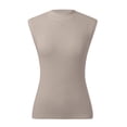 thumbnail image 4 of Women's Mock Neck Knit Sweater Vest Sleeveless Casual Trendy Summer Ribbed Pullover Tank Tops, 4 of 5
