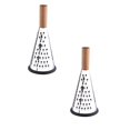 thumbnail image 1 of Oleegame 2 Pcs Raclette Multifonction pour Maison Râpe à Fromage Manche en Bois Râpe à Légumes Cuisine Rabot Conique à Trois Côtés Argent, 1 of 8