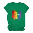 thumbnail image 2 of Pompotops T-Shirt à Manches Courtes Décontracté pour Femmes à Imprimé Coloré, Chandail, Hauts, Chemise, 2 of 8