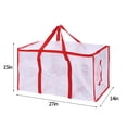 thumbnail image 3 of Sac de Rangement pour Arbre de Noël Sac de Rangement pour Couvertures Capacité de Charge Élevée Déménagement Grande Capacité Transparent avec Poignée Portable Robuste Pliable Multifonction Couette Organisateur de Vêtements Sac de Rangement Organisateur, 3 of 8
