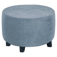 thumbnail image 2 of Round Ottoman Footrest Covers for Diameter 48-55 Gray Blue (Only Cover Not Chair), 2 of 7