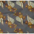 thumbnail image 4 of oneOone Organic Cotton Poplin Twill Fabric Leaves Block Printed Craft Fabric BTY 42 Inch Wide, 4 of 4
